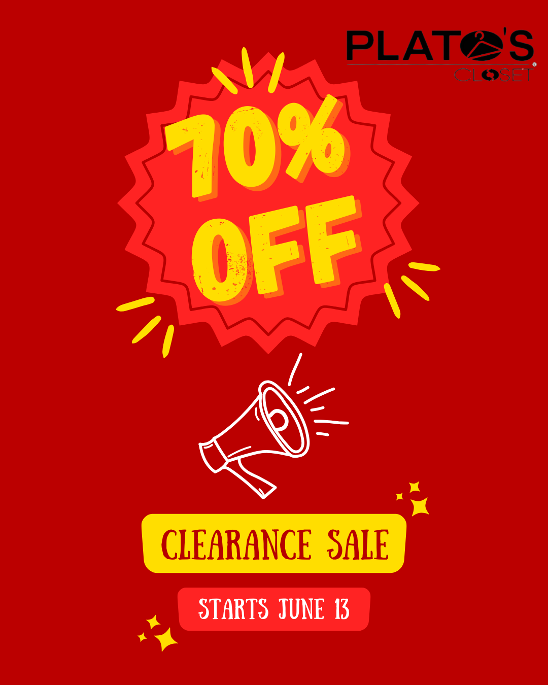70% clearance